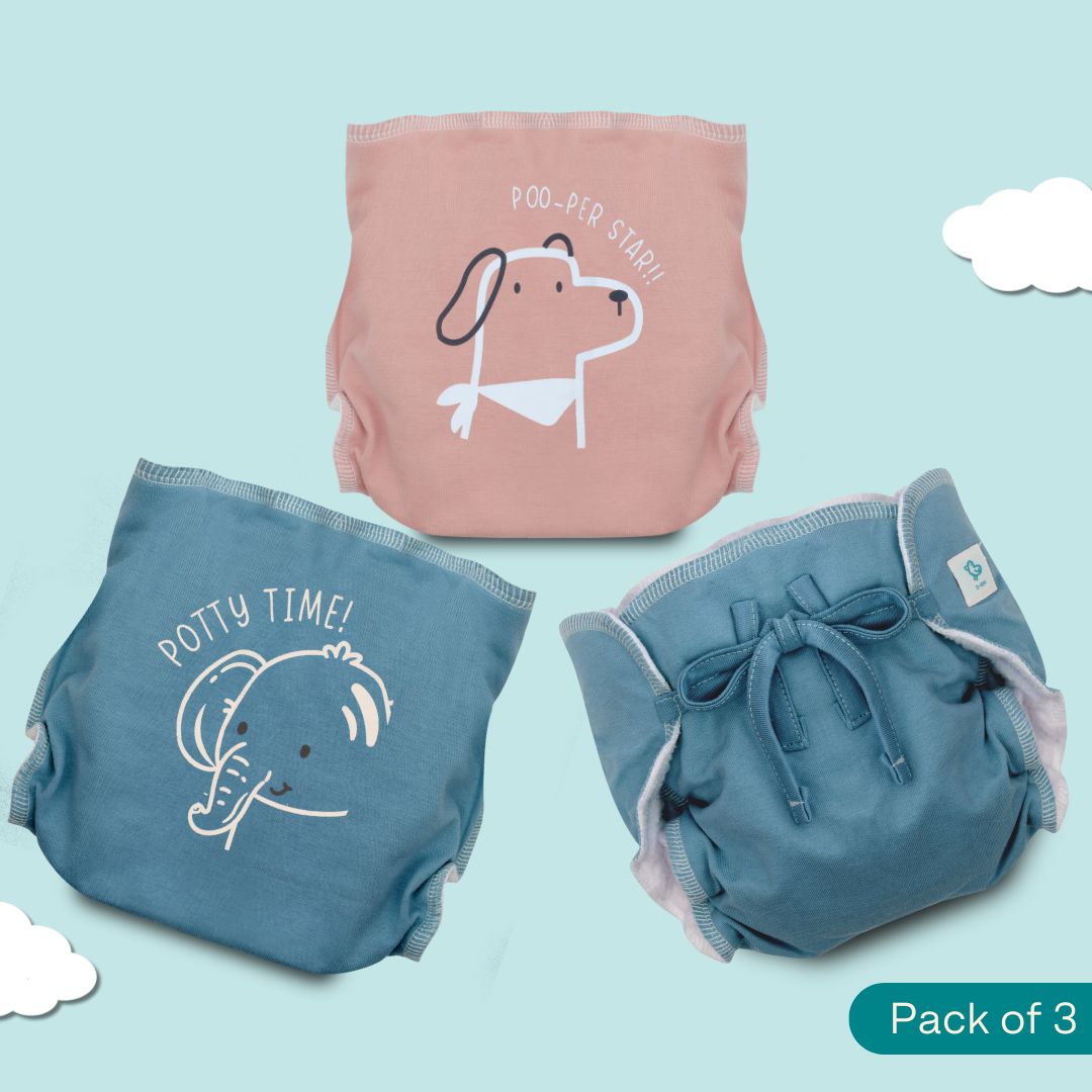 Peach Meets Blue - Ultra Nappies 2.0 (Pack of 3)