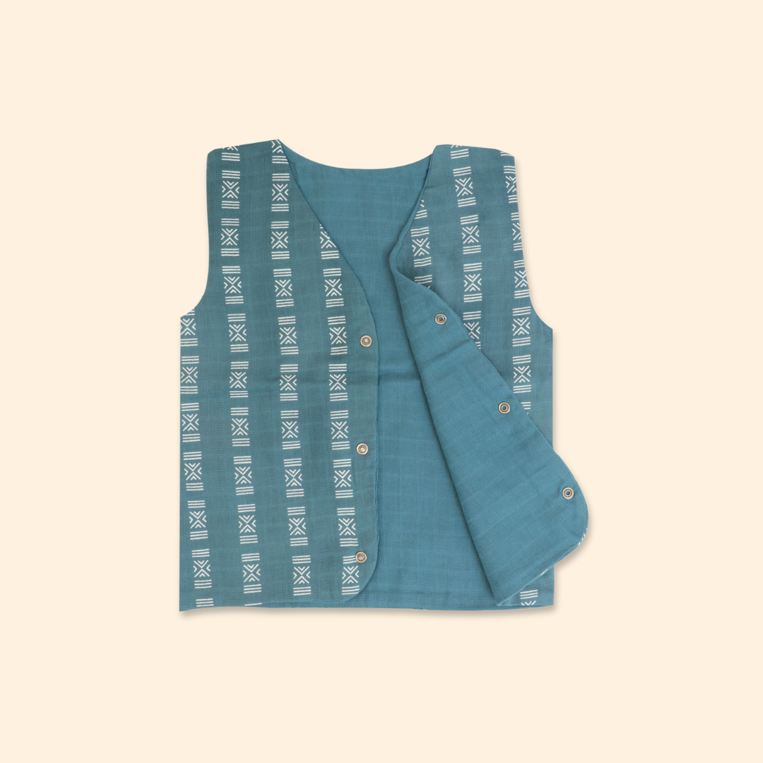 Tiny Tomato - Reversible Muslin Jabla (Pack of 1)