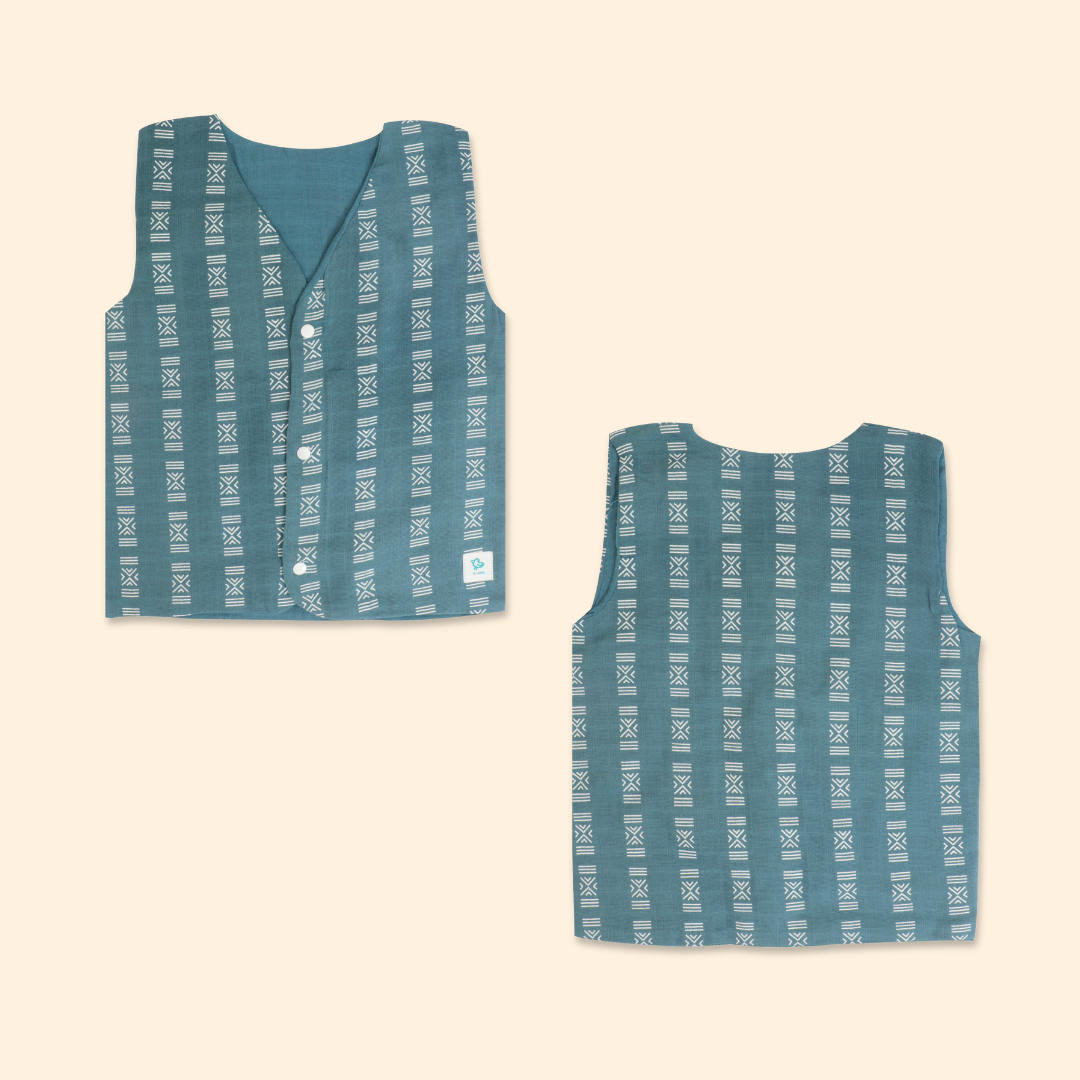 Tiny Tomato - Reversible Muslin Jabla (Pack of 1)