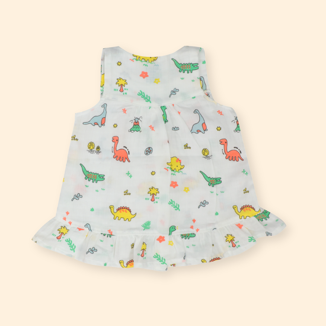 Hopstone - Muslin Sleeveless A-Line Frock (Pack of 2)