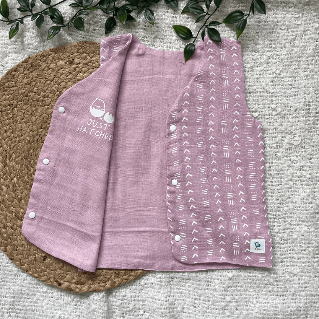 Ink n’ Tomato - Reversible Muslin Jabla (Pack of 2)