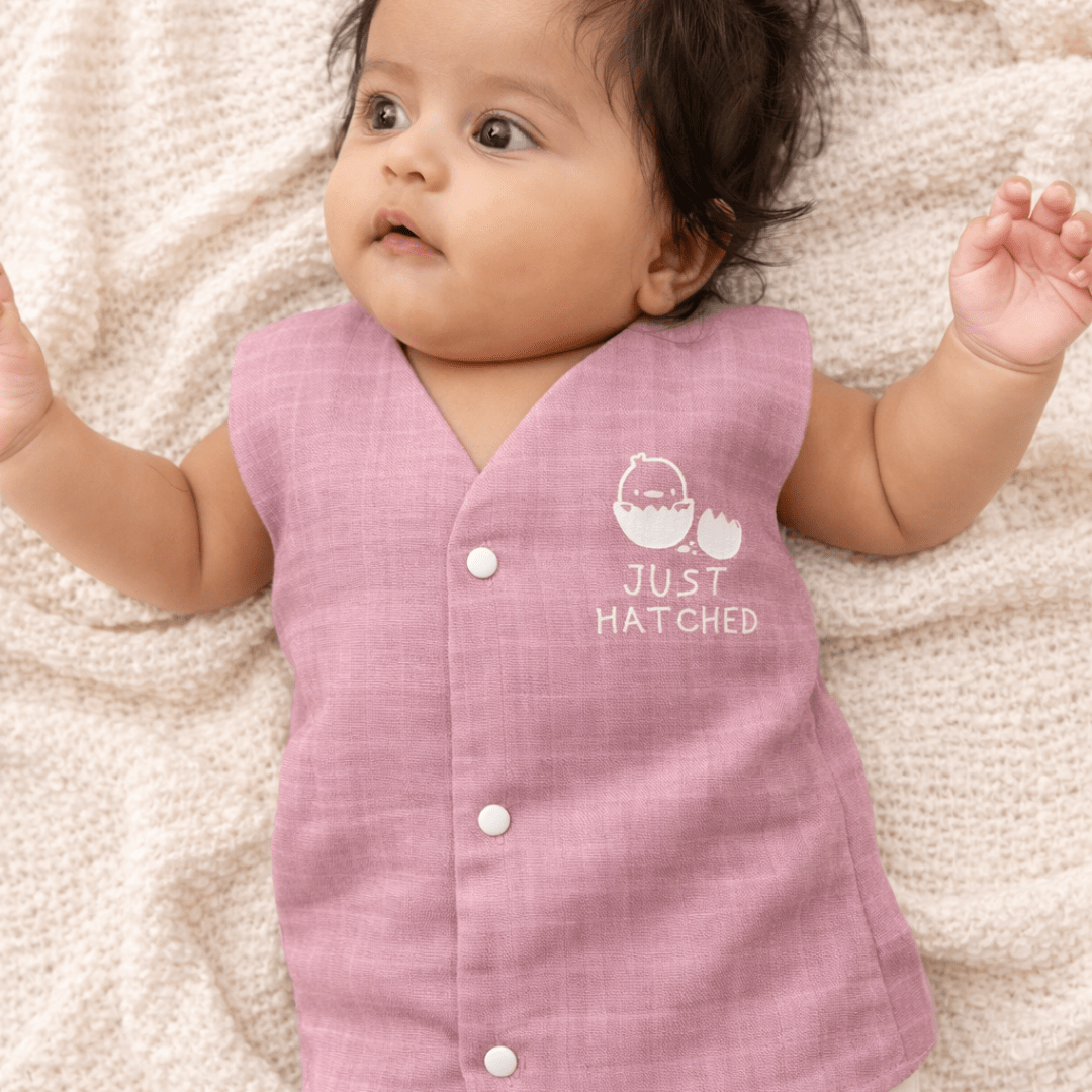 Ink n’ Tomato - Reversible Muslin Jabla (Pack of 2)