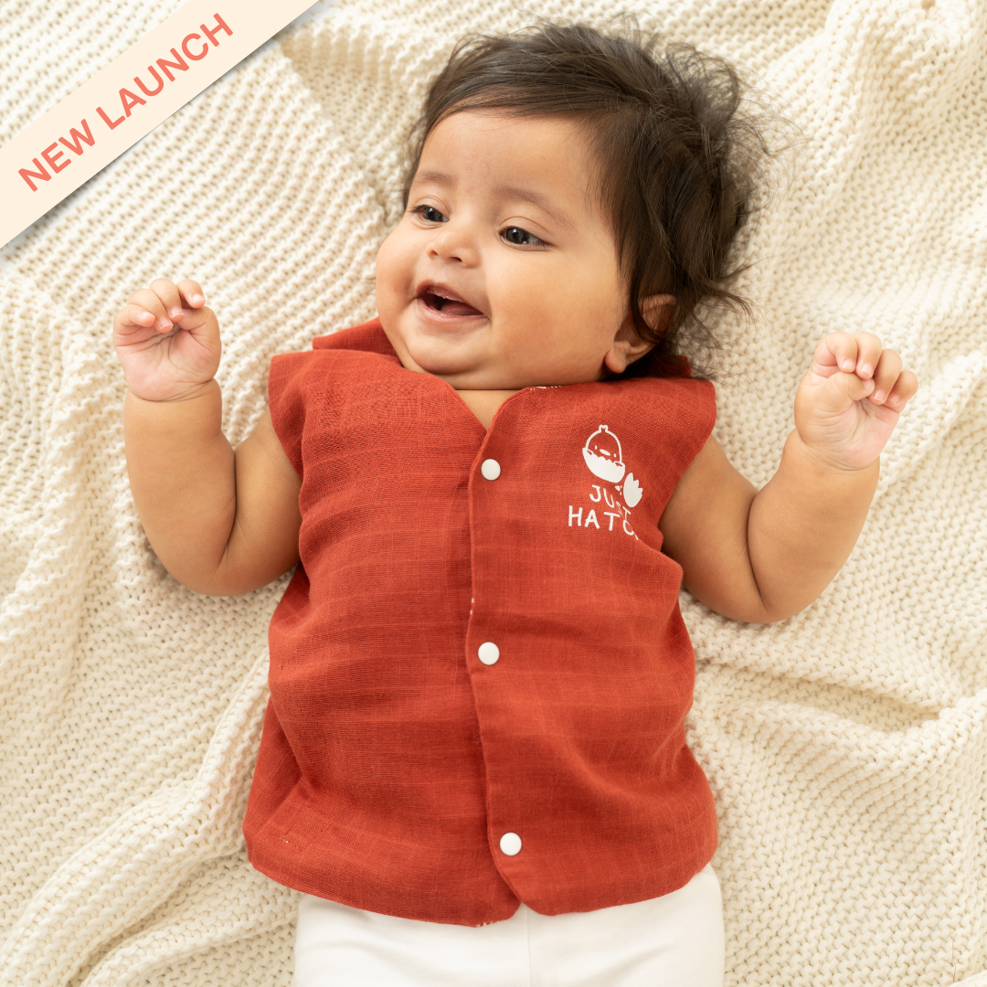 Tiny Tomato - Reversible Muslin Jabla (Pack of 1)