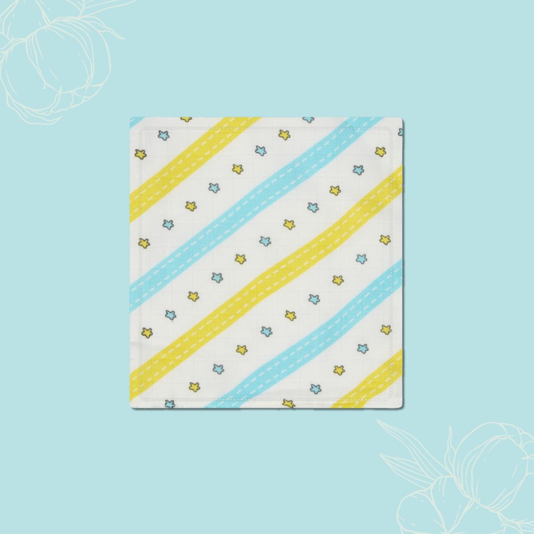 Muslin Organic Cotton Hankies Large for babies (Pack Of 4)