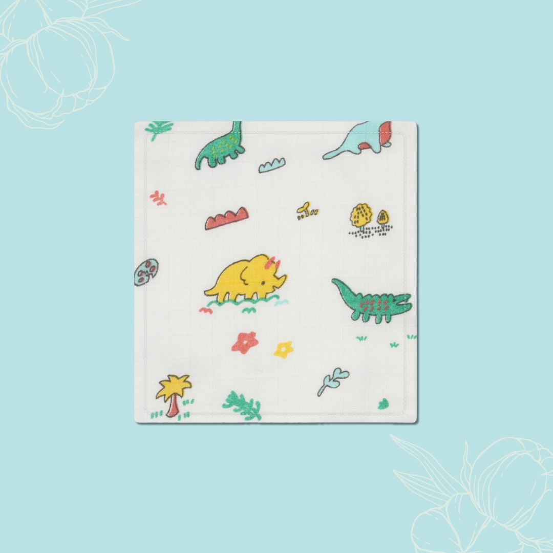 Muslin Organic Cotton Hankies Large for babies (Pack Of 4)