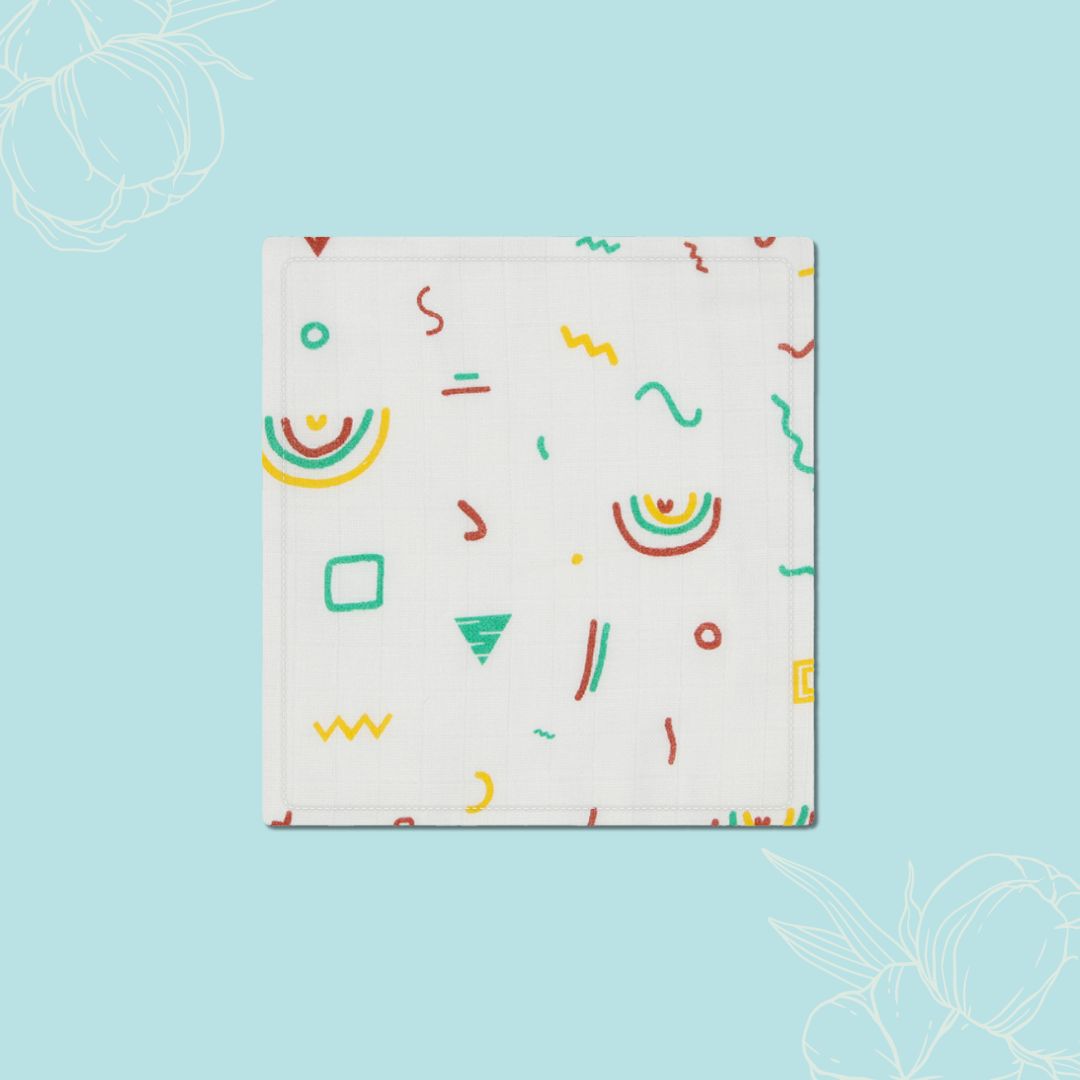 Muslin Organic Cotton Hankies Large for babies (Pack Of 4)
