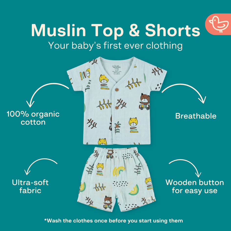 Rainbow Ride - Muslin Top and Shorts