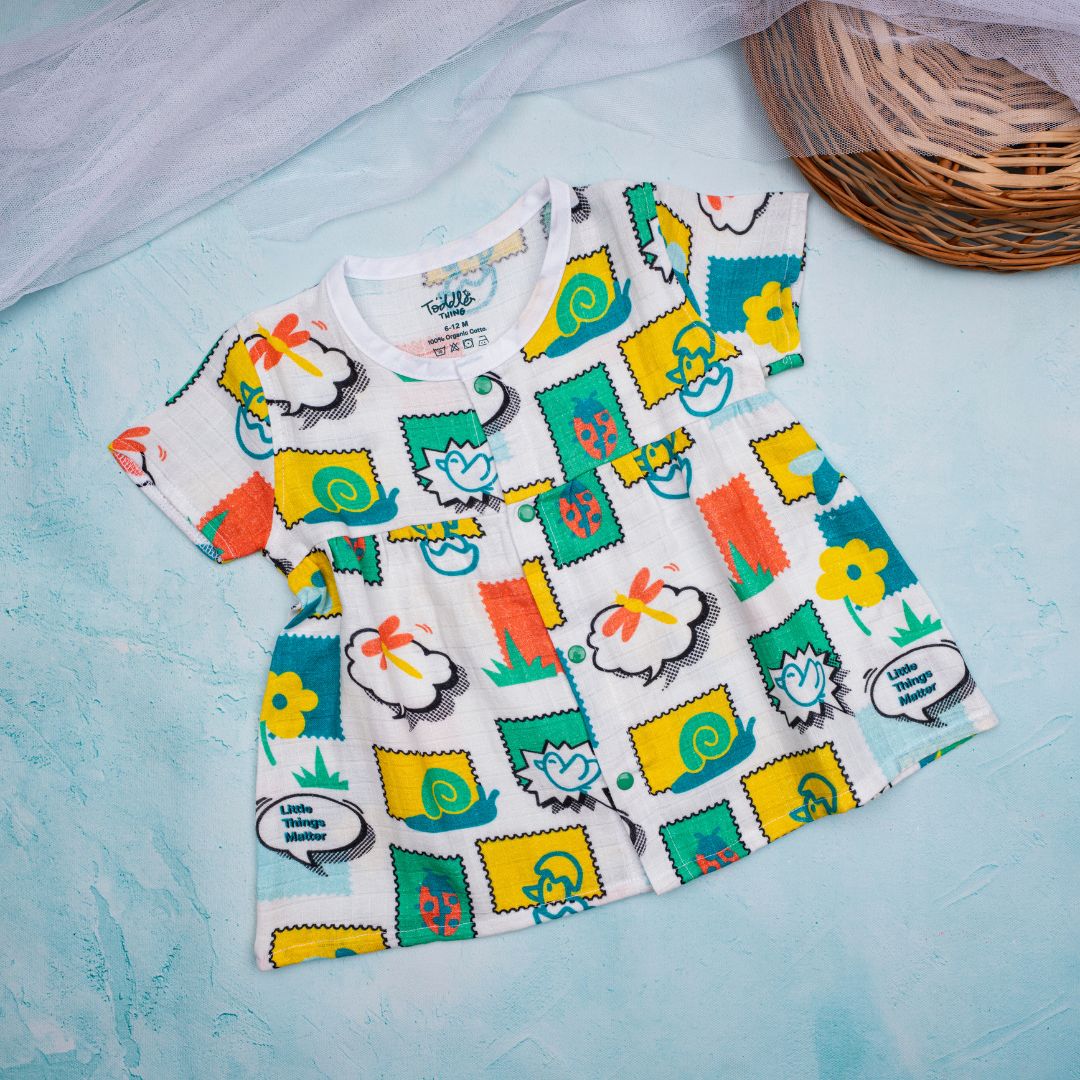 Toddler Tales - Muslin Button Frock