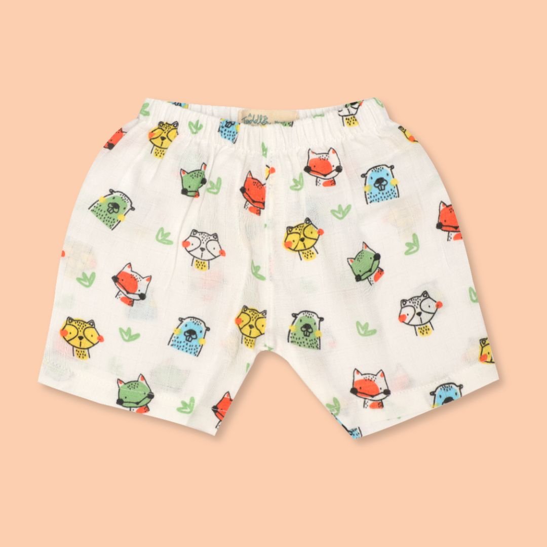 Woody & Wheels - Muslin Jabla and Shorts for Babies and Toddlers - Pack of 2