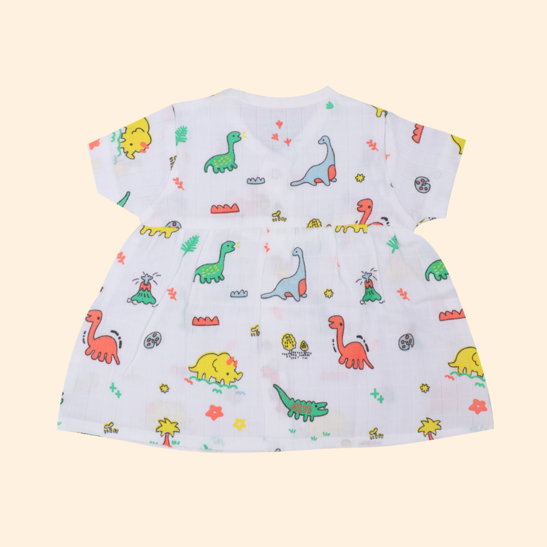 Jungkat - Muslin Button Frock - Pack of 2