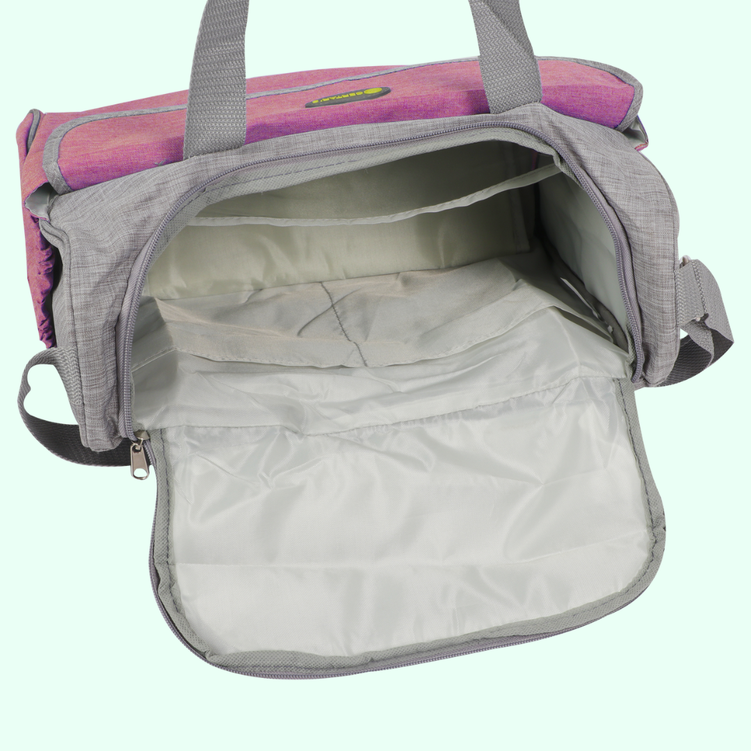 Pink & Grey - Diaper Bag