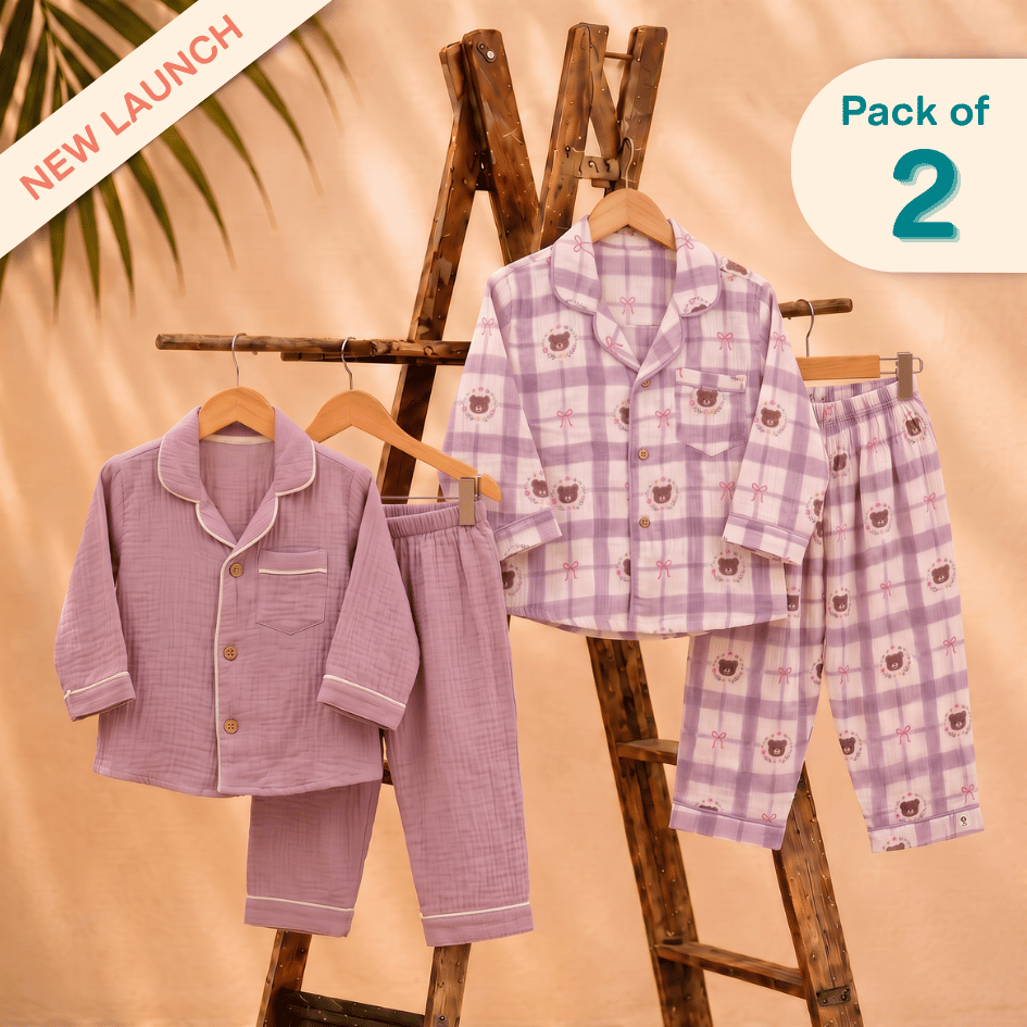 Lemonade Days - Crinkled Muslin Sleepsuit Pack of 2