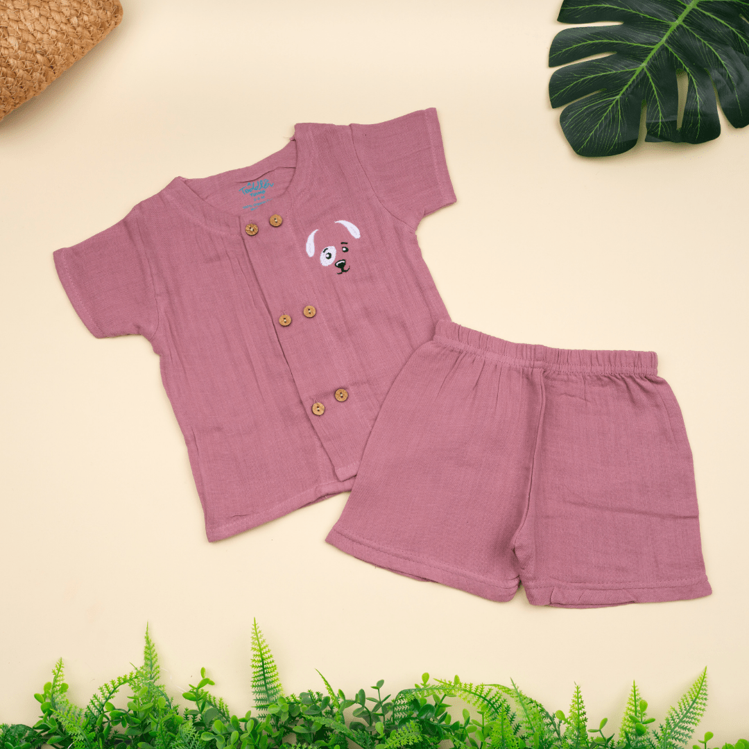 Lil Koala - Crinkled Muslin Co-ord Set
