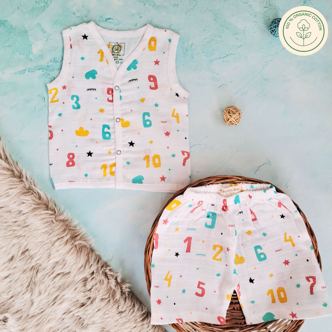 Count Down - Muslin Jabla and Shorts for Babies and Toddlers