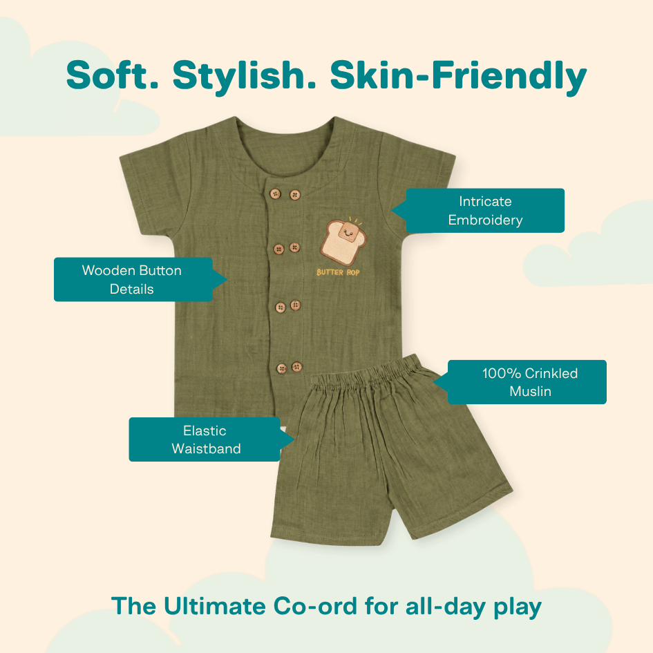 Rusty Prickle - Crinkled Muslin Co-ord Set