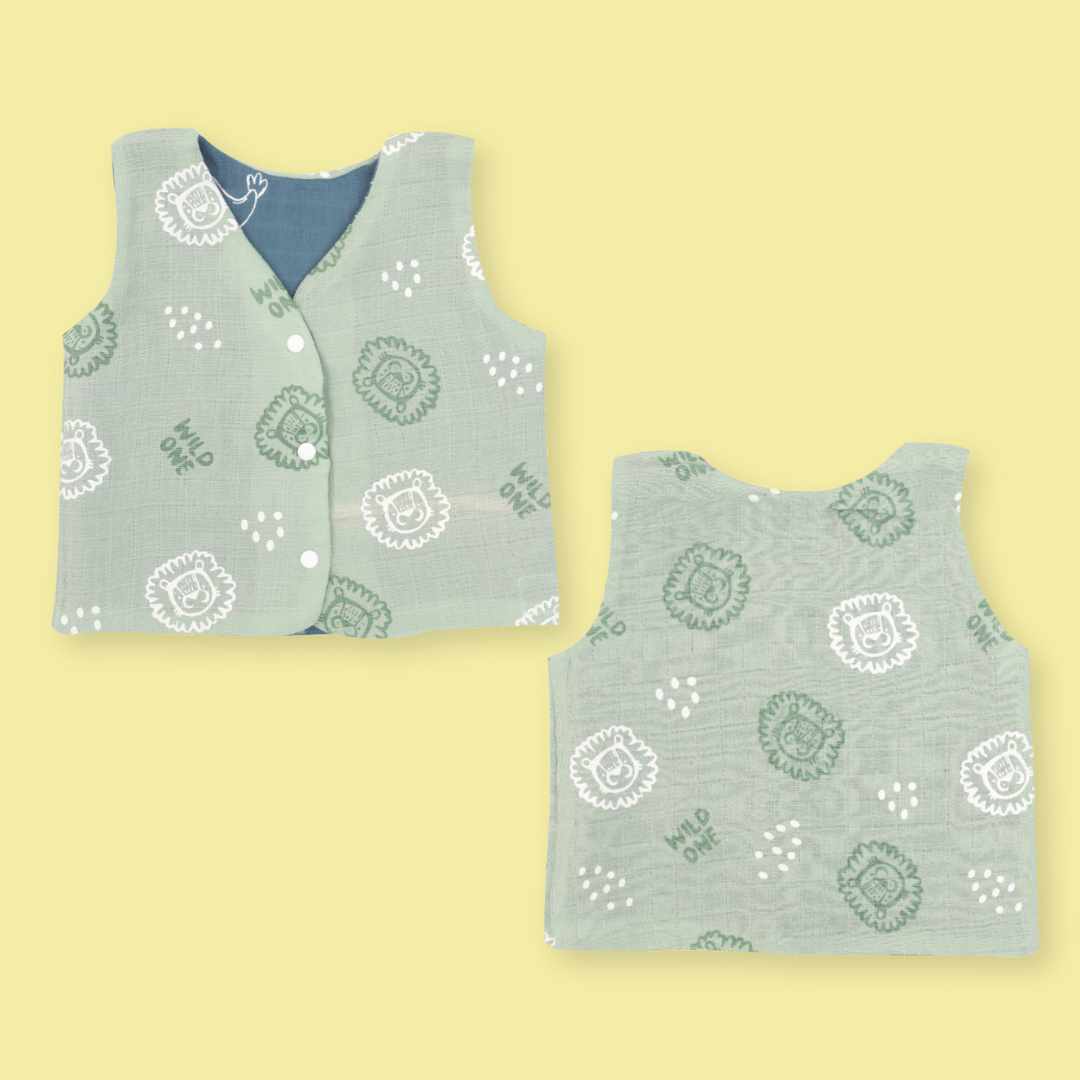 Forest Dreams - Reversible Muslin Jabla (Pack of 1)