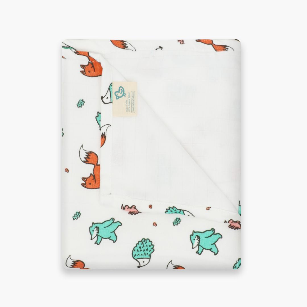Whale star - Muslin 3 layer Blankets for babies