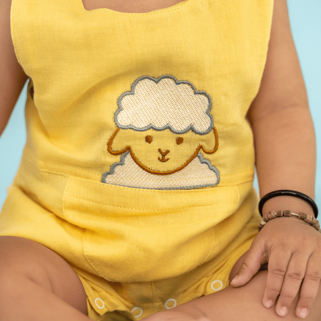 Baa Blush - Muslin Crinkled Romper