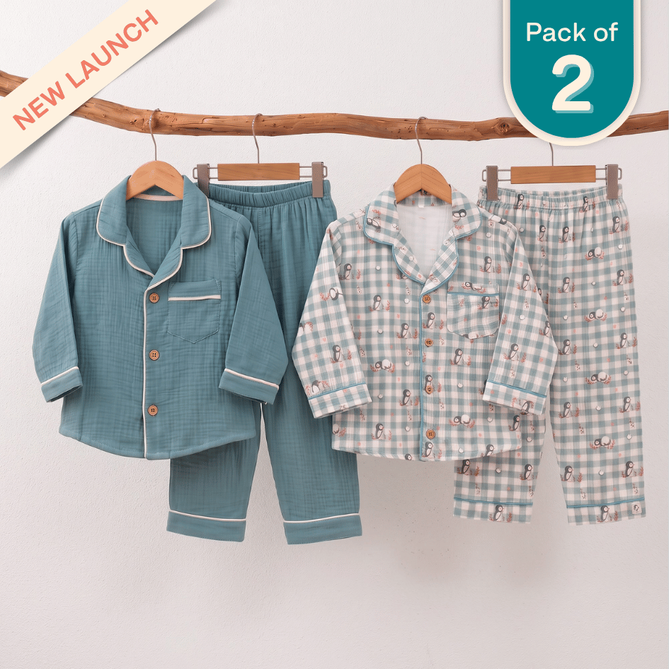 Lemonade Days - Crinkled Muslin Sleepsuit Pack of 2