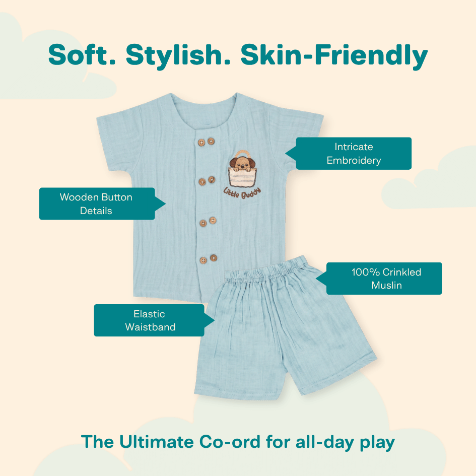 Rusty Prickle - Crinkled Muslin Co-ord Set