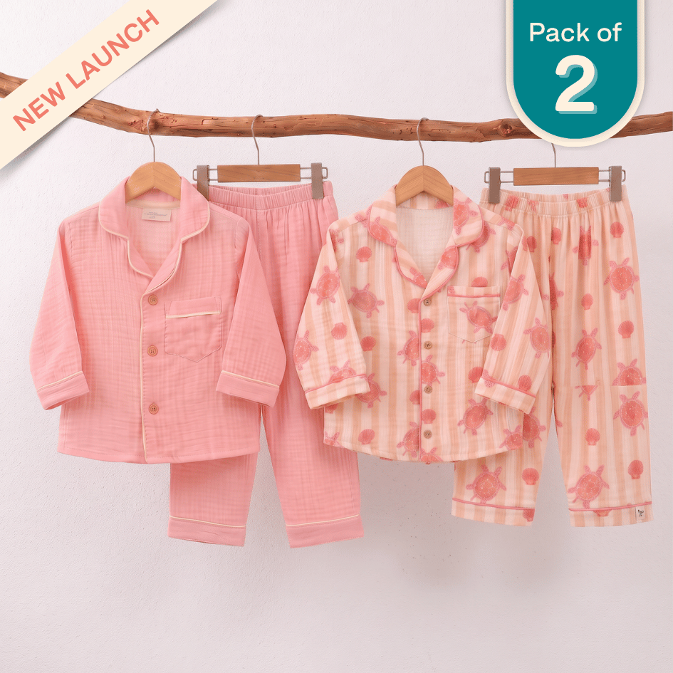 Lemonade Days - Crinkled Muslin Sleepsuit Pack of 2