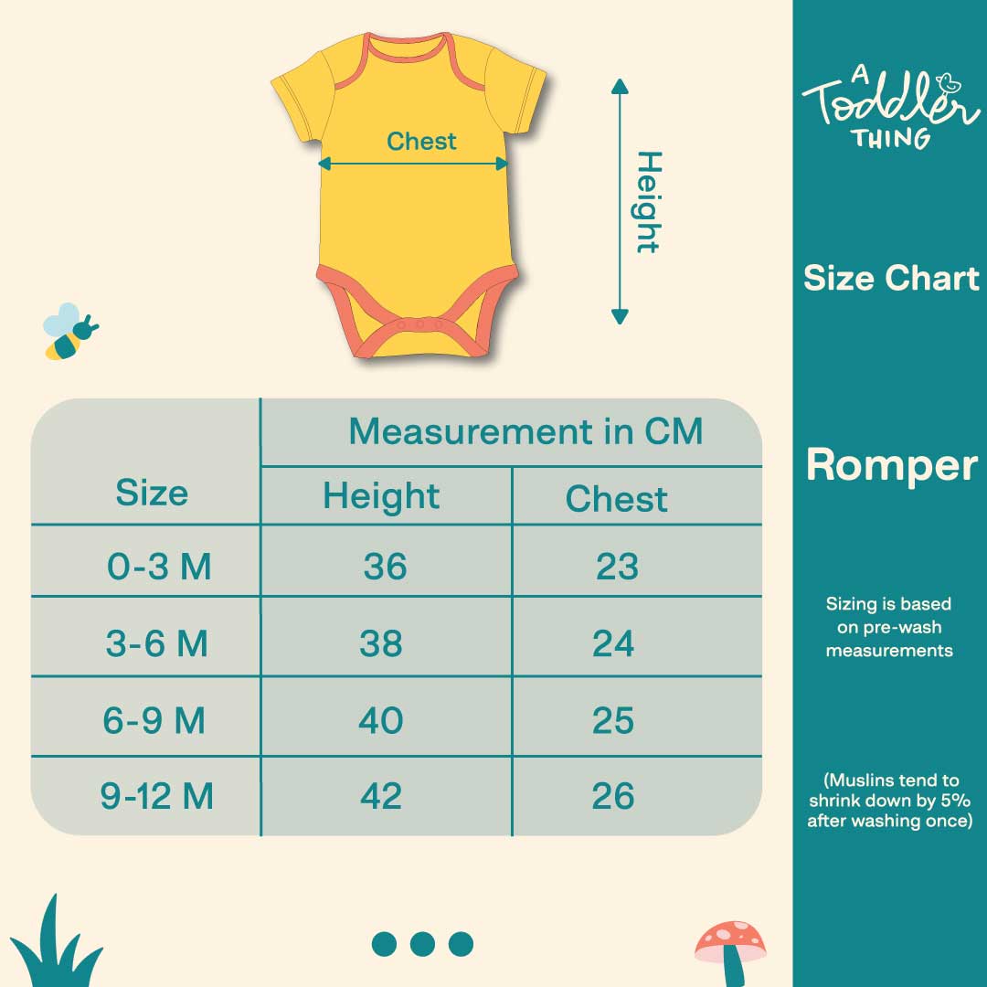 Turtely Blue - Cotton Romper for Babies