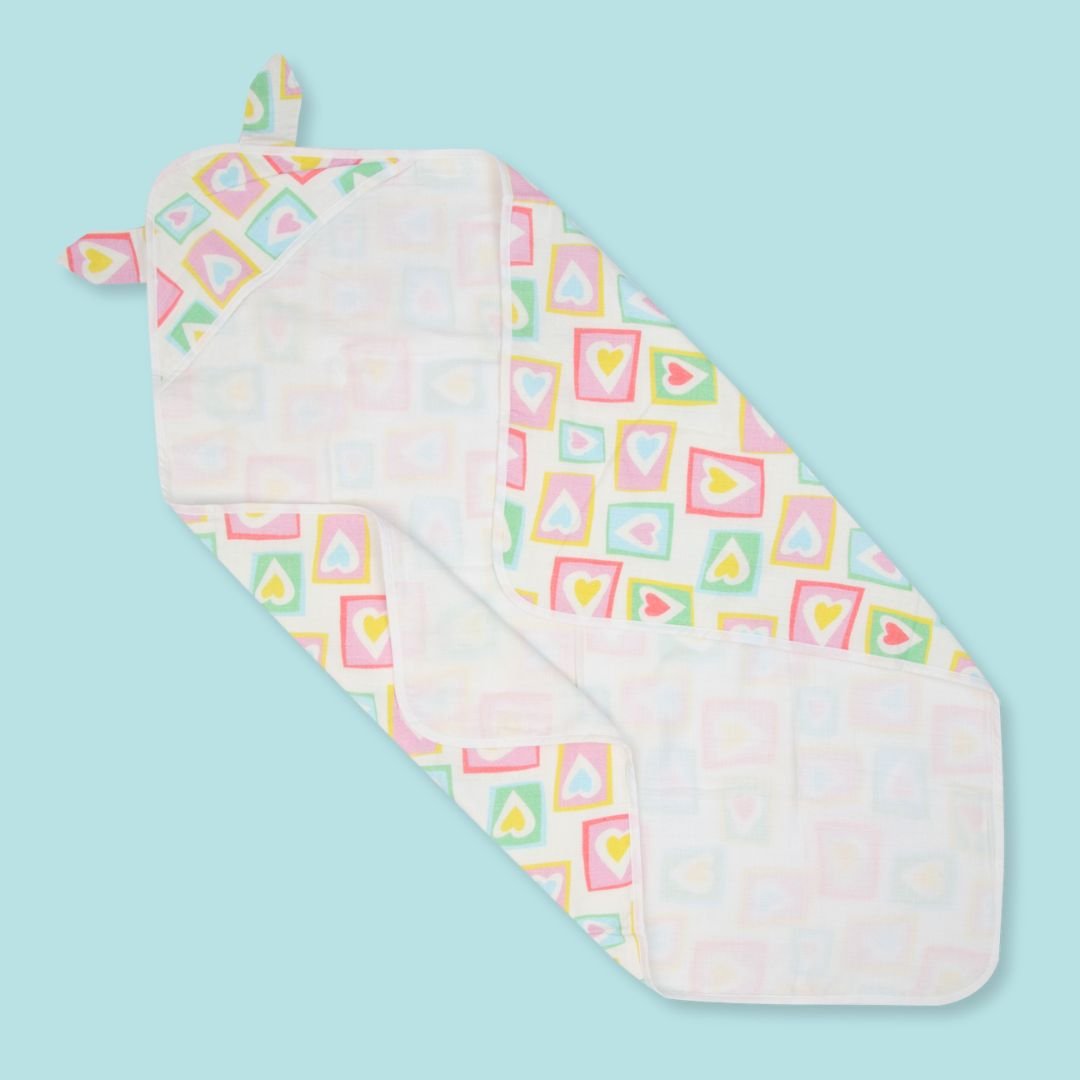 Zoodle Blocks - Muslin Hooded Towels for Babies and Kids