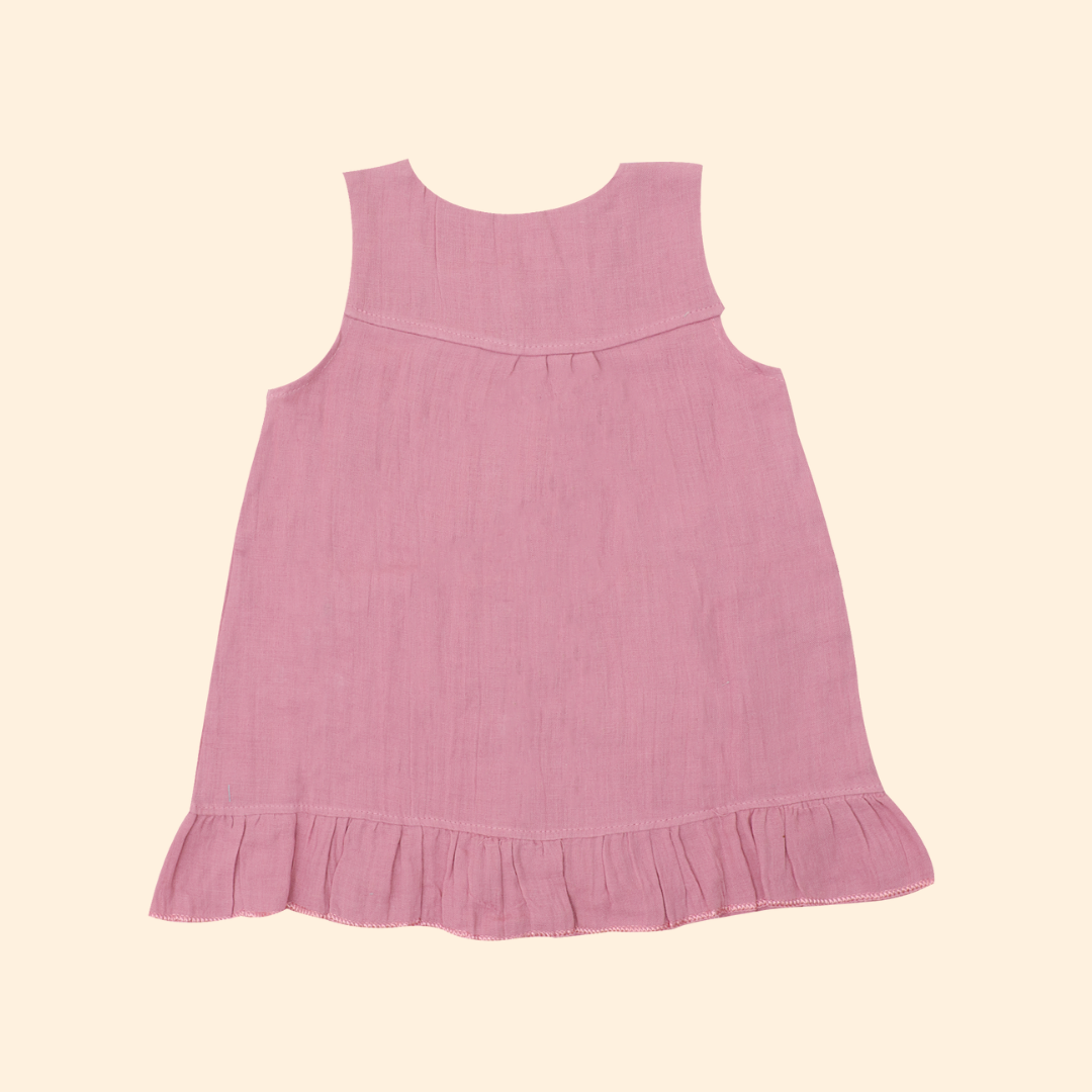 Little Leaf - Crinkled Muslin Sleeveless Frock