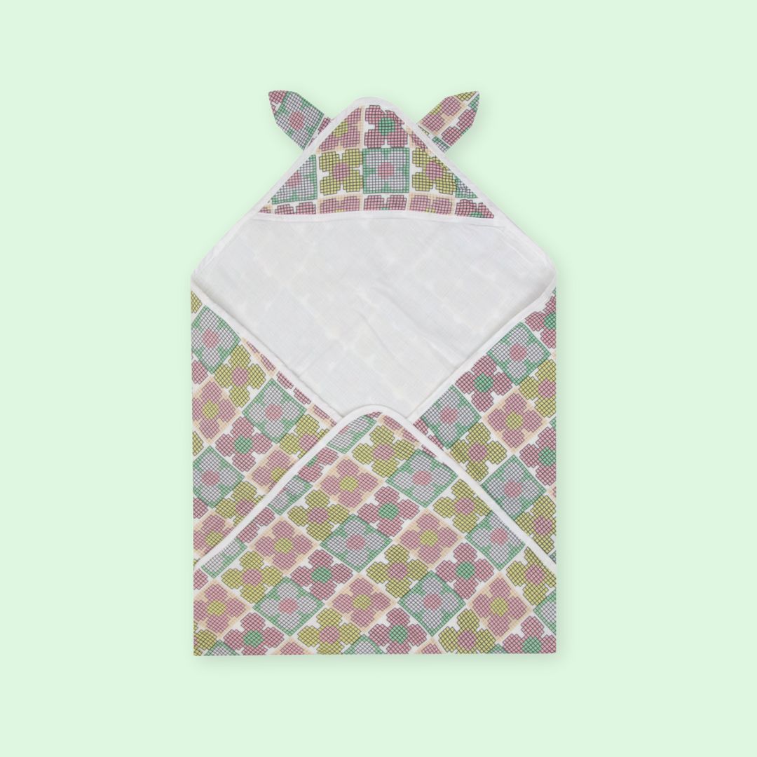 Zoodle Blocks - Muslin Hooded Towels for Babies and Kids