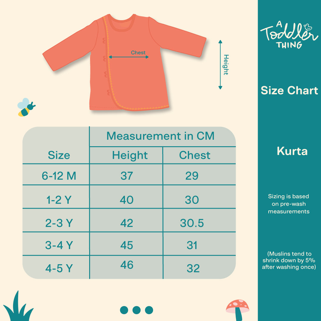 Thaara - Full Sleeve Button Type Kurta and Dhoti for kids