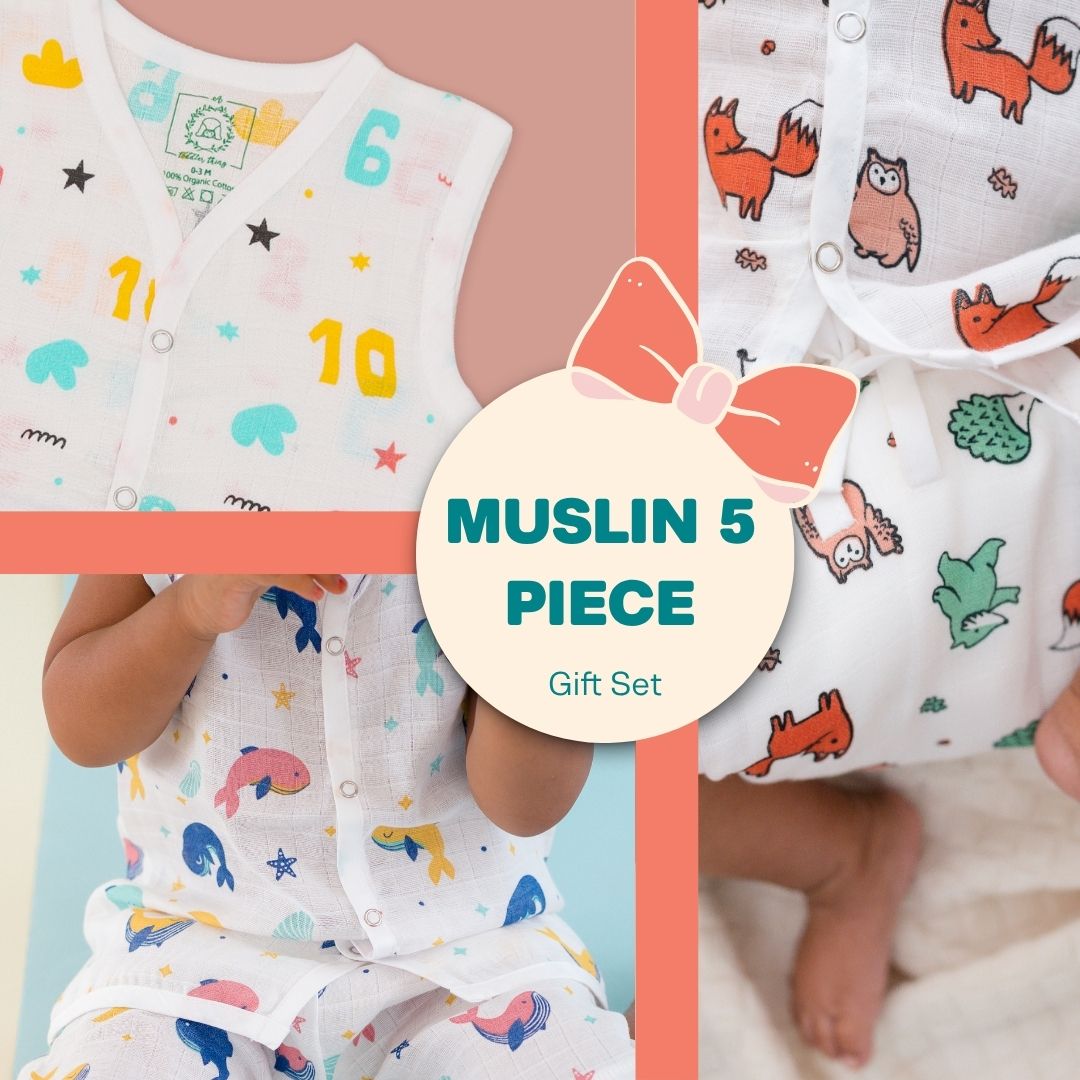 Muslin 5 Piece Gift Set (0-3 Months)