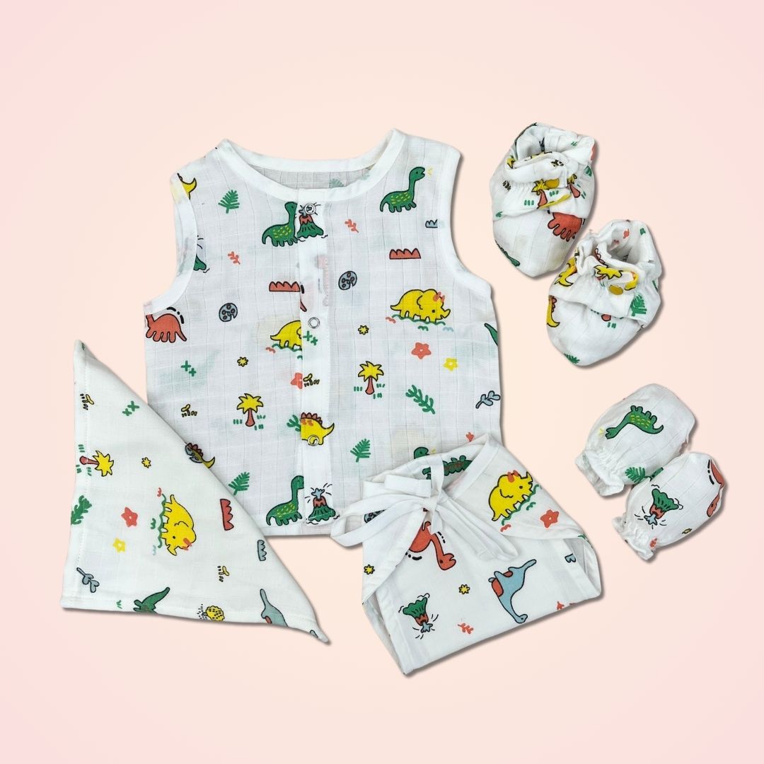 Muslin 5 Piece Gift Set (0-3 Months)