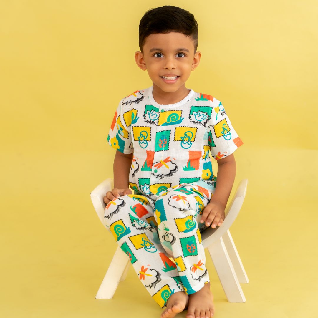 Toucan Punch - Muslin Sleep Suit for babies and kids (Unisex)