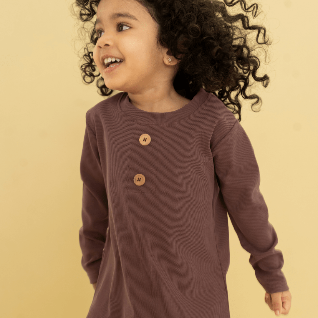 Berry Crush - Ribbed Modal Full Sleeve Top and Pant