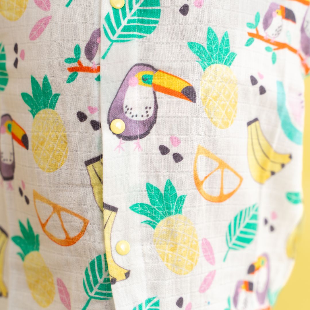 Toucan Punch - Muslin Sleep Suit for babies and kids (Unisex)