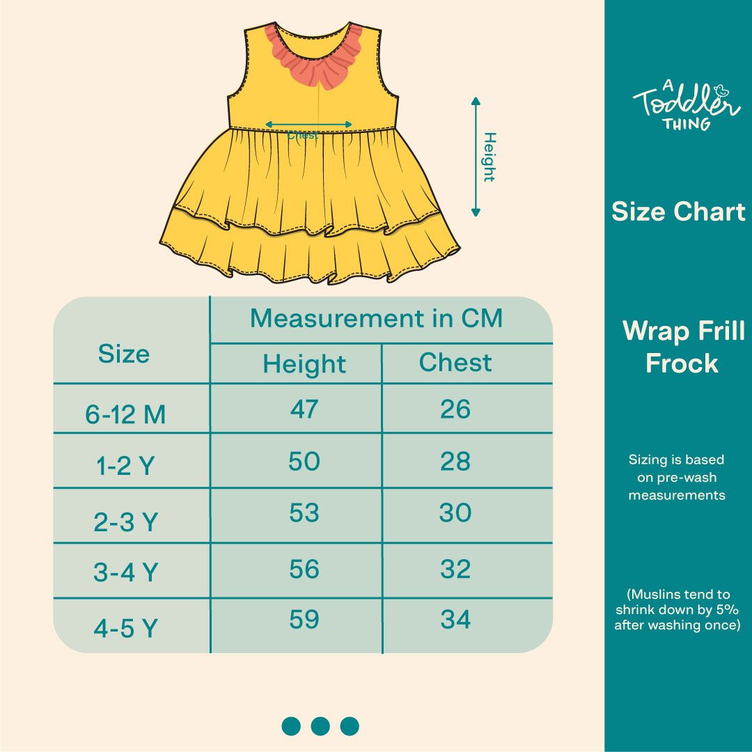 Breezy Leaf - Mulmul Cotton Frill Frock