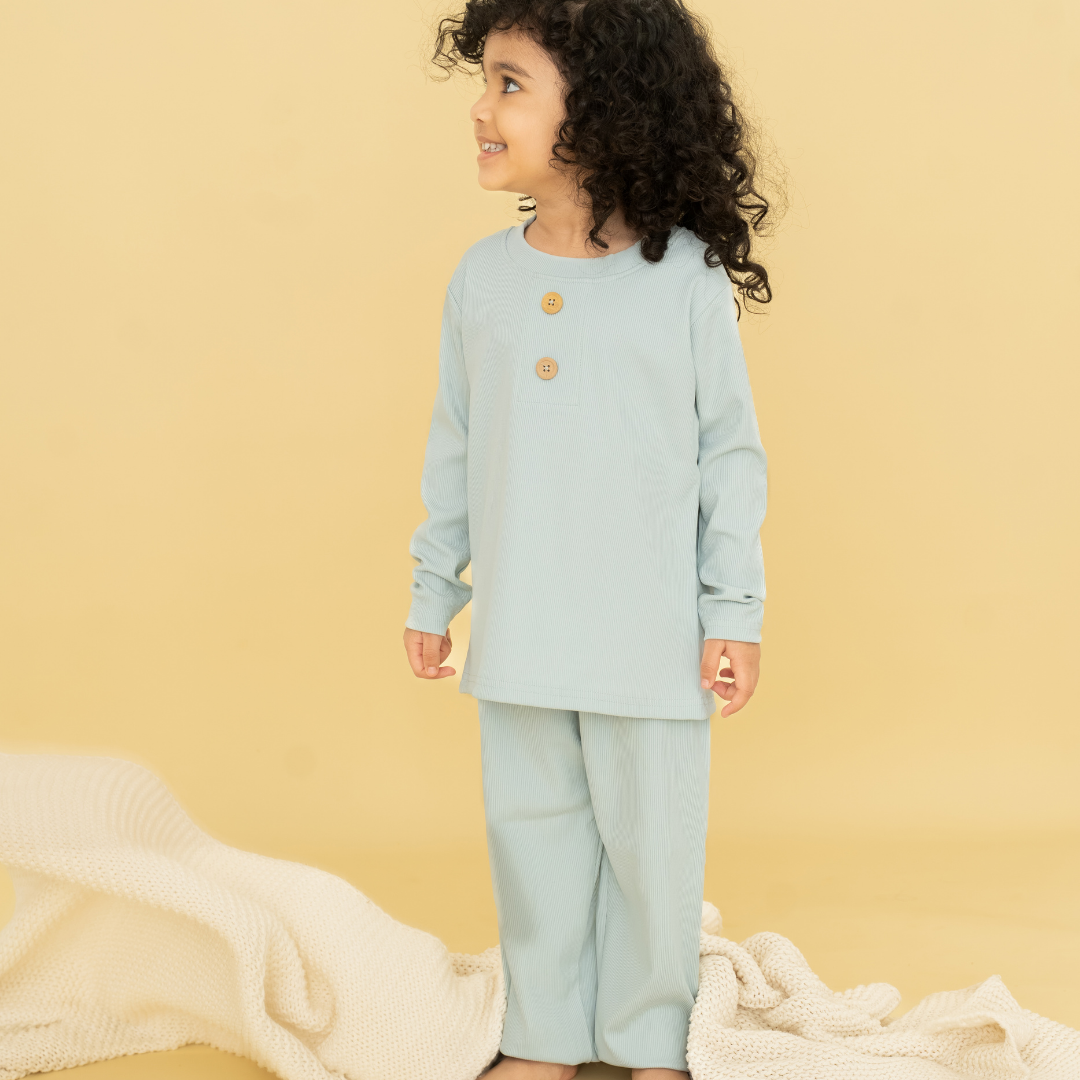 Sky Candy - Ribbed Modal Full Sleeve Top and Pant