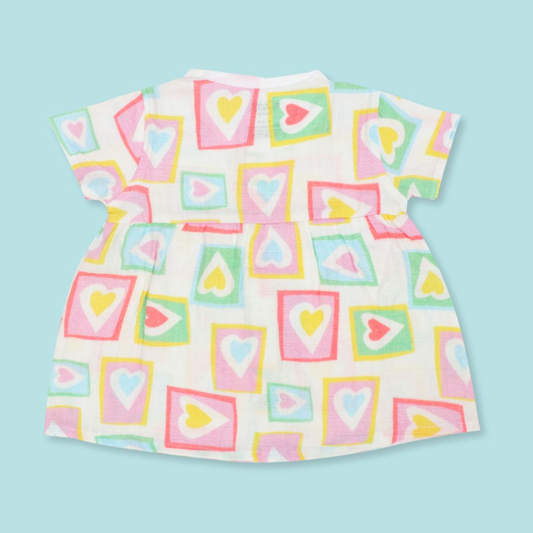 Flora Pixels - Muslin Button Frock