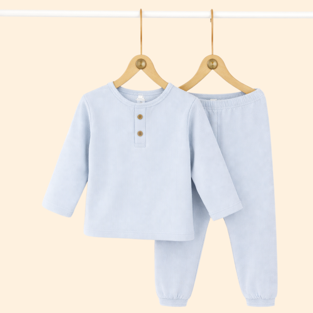 Cookie & Cream - Ribbed Modal Full Sleeve Top and Pant