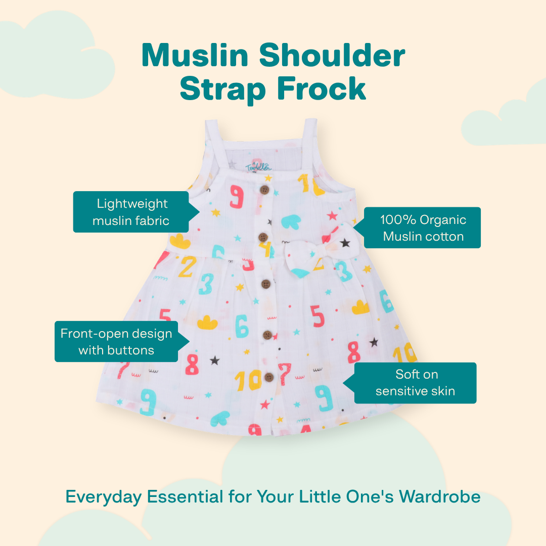 Trek Time - Muslin Shoulder Strap Frock (Pack of 2)