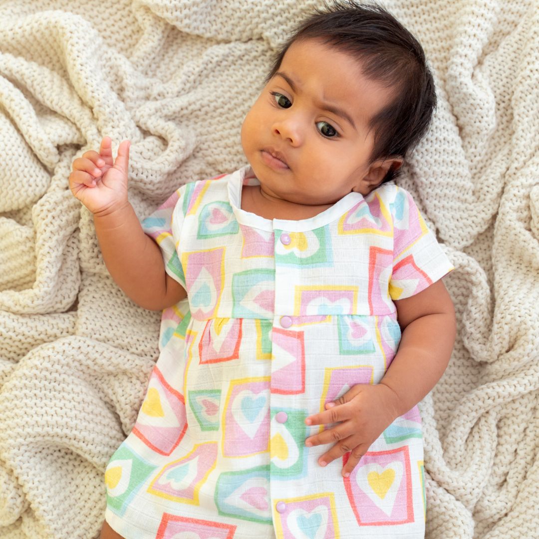 Jungkat - Muslin Button Frock - Pack of 2