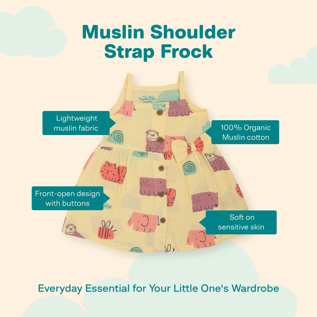 Trek Time - Muslin Shoulder Strap Frock (Pack of 2)