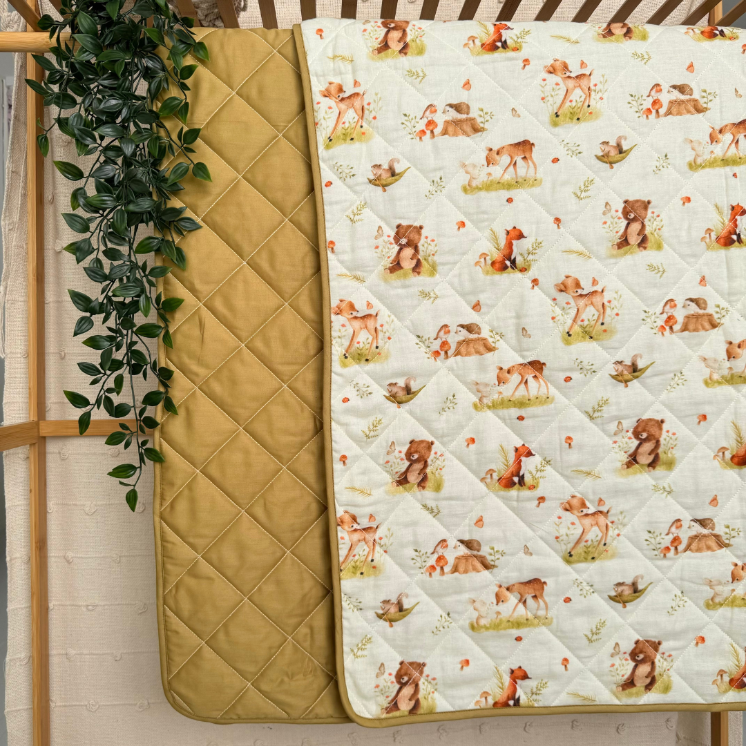 Bunny Rides - Muslin Quilt for newborn babies to 5 years