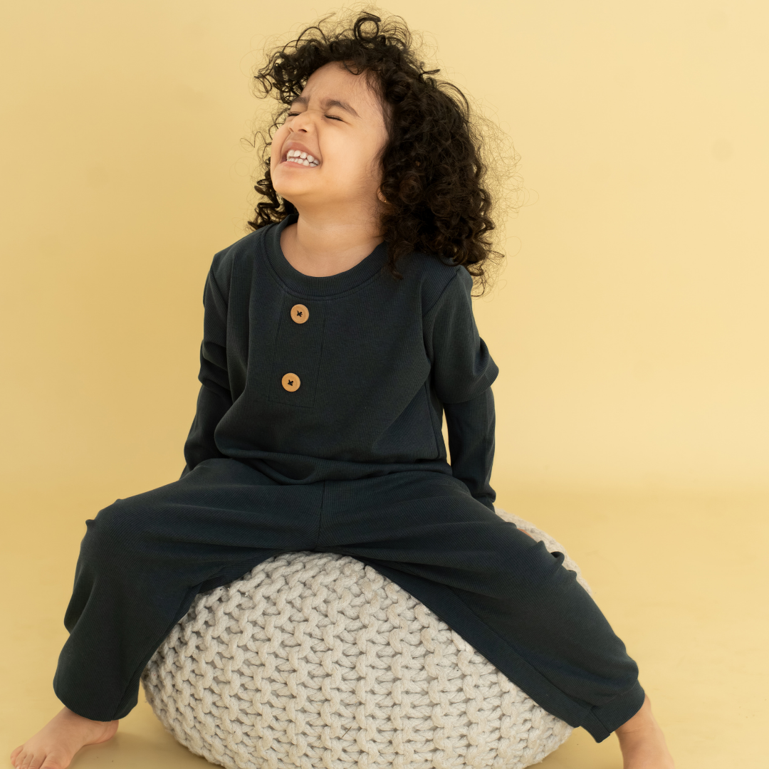 Cookie & Cream - Ribbed Modal Full Sleeve Top and Pant