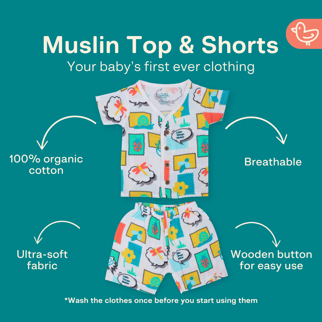 Little Wanderers - Muslin Top and Shorts