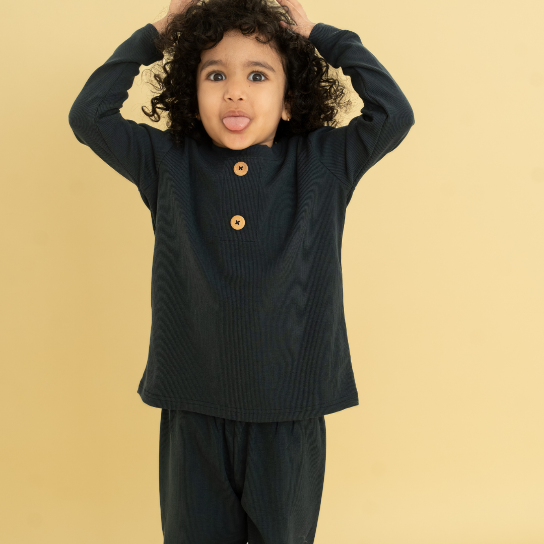 Berry Crush - Ribbed Modal Full Sleeve Top and Pant