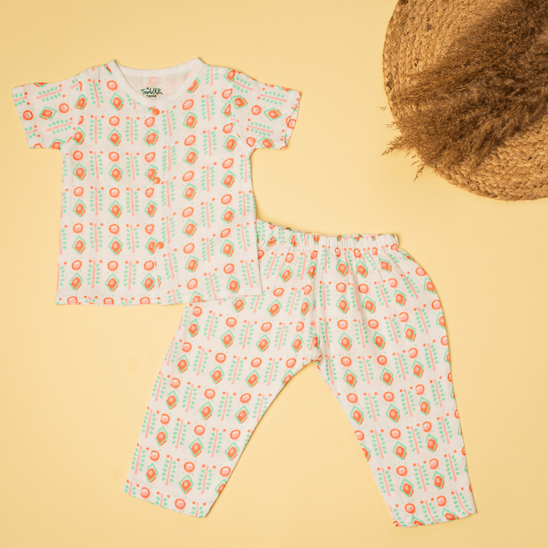 Zoodle Blocks - Muslin Sleep Suit for babies and kids (Unisex)