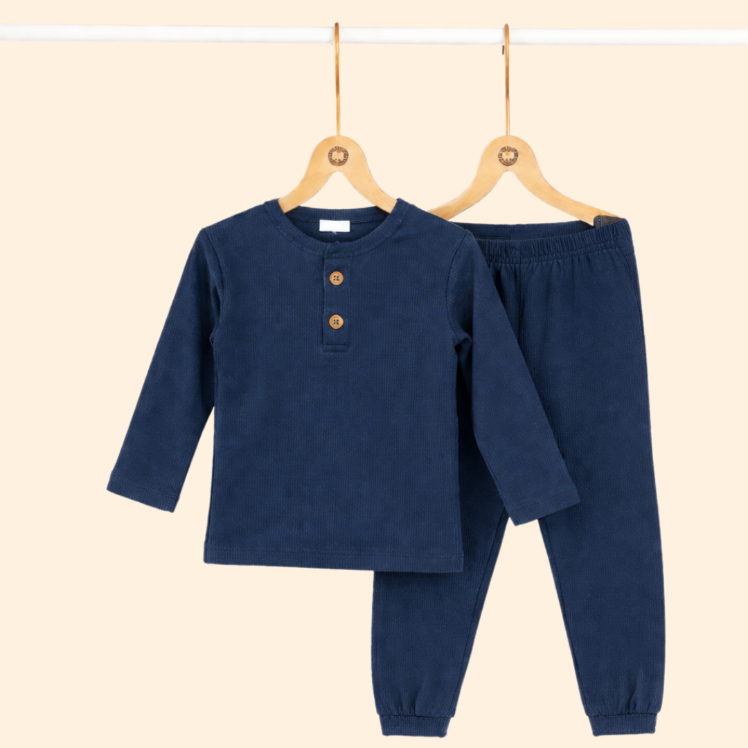 Cookie & Cream - Ribbed Modal Full Sleeve Top and Pant