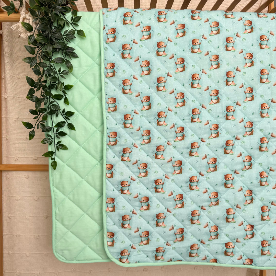Bunny Rides - Muslin Quilt for newborn babies to 5 years