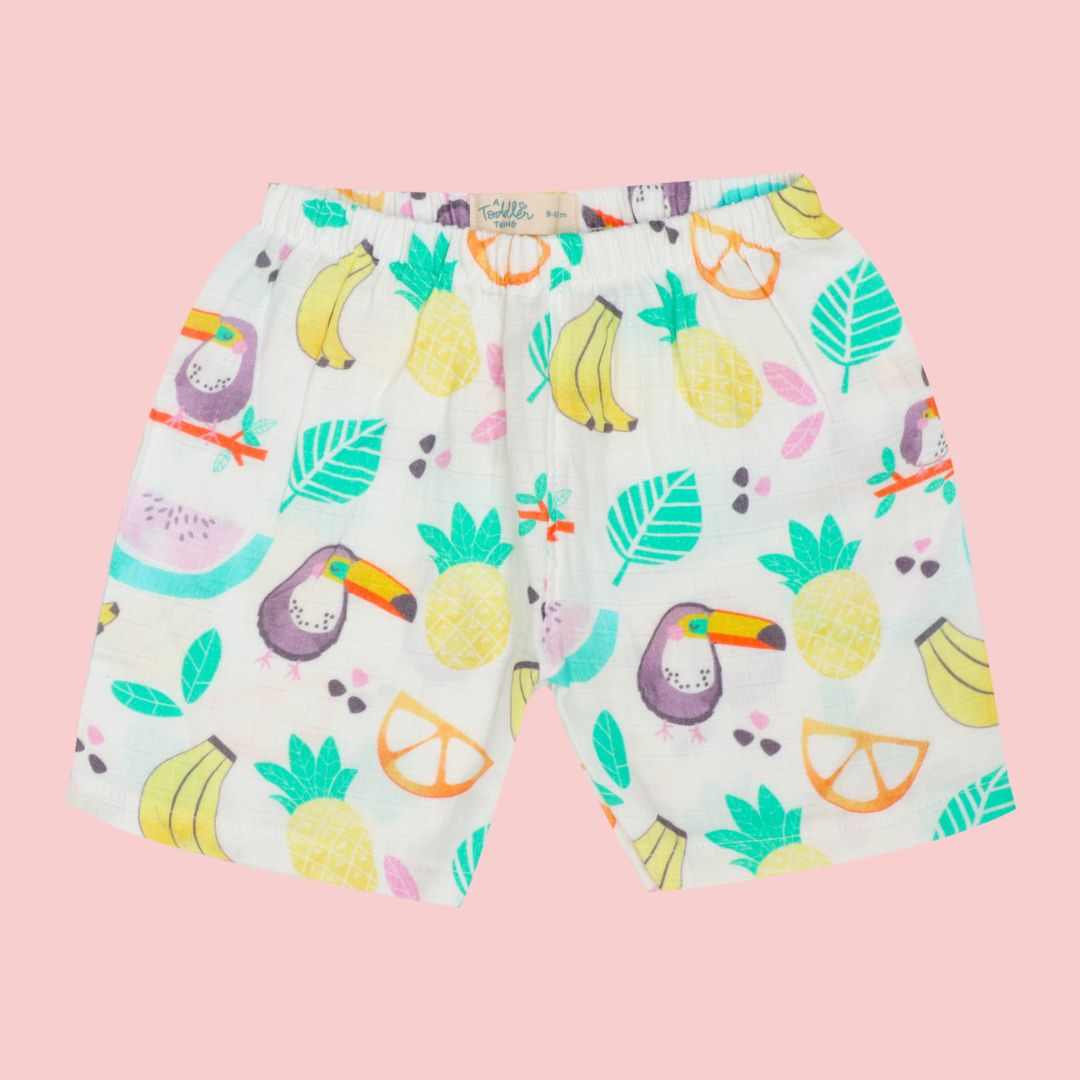 Toucan Punch - Muslin Jabla and Shorts for Babies and Toddlers